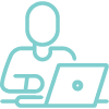 Person with computer